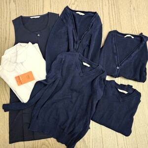 Girls navy blue uniform bundle size 8-9